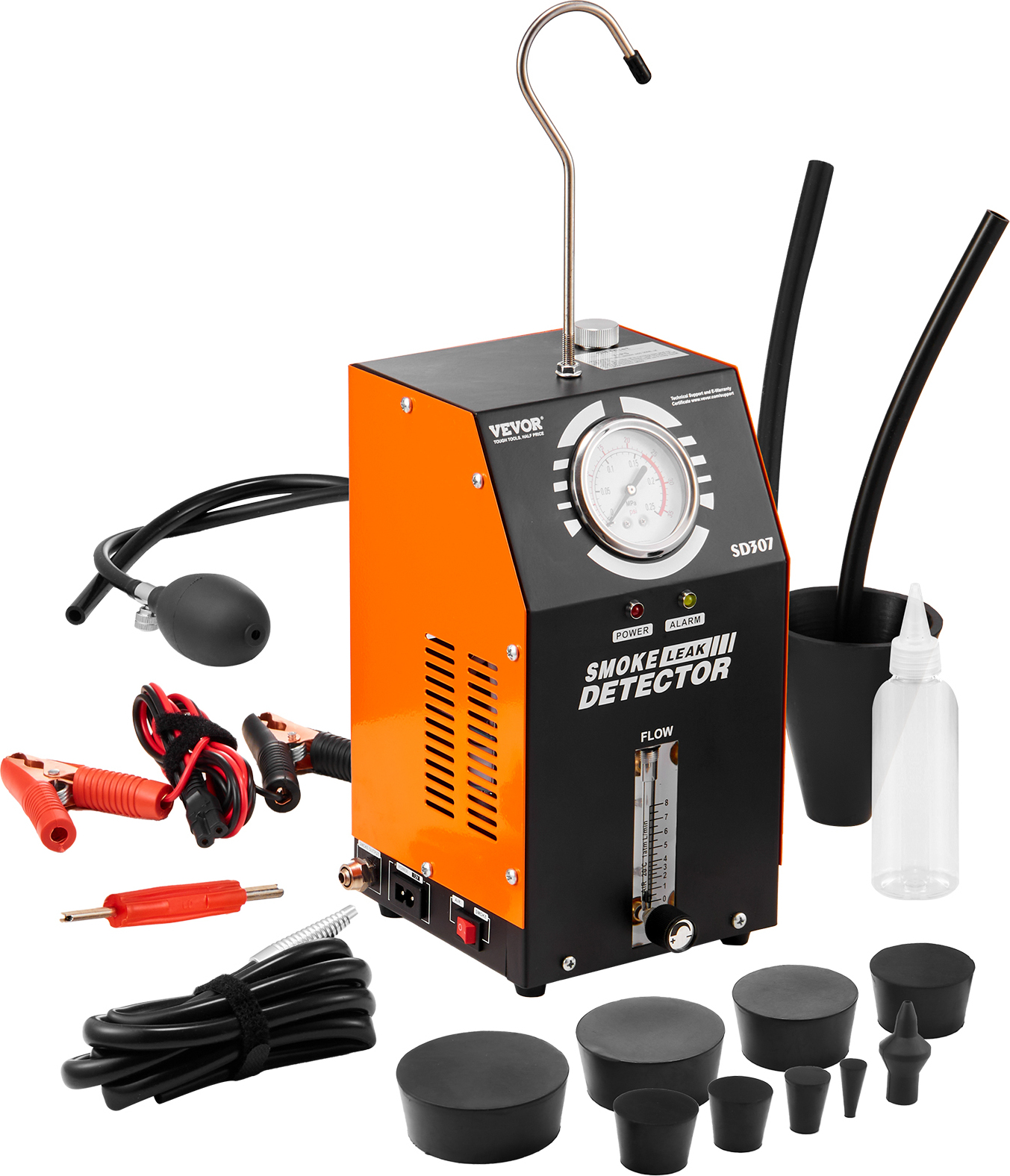 VEVOR Kfz-Rauchmaschine Rauchmaschine Lecksuchgerät 8 L/min, Auto-Rauchmaschine Luftmodus & Rauchmodus zwei Modelle, Lecksuchgerät mit Manometer & Luftpumpen, Lecksuchgerät für Nebelmaschinen