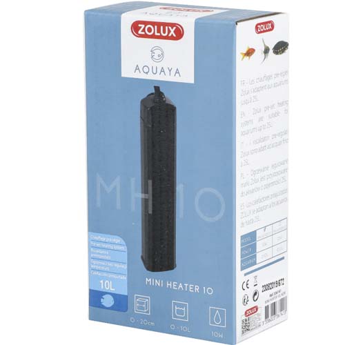 Zolux Voreingestellter Heizstab - 10 W - Für Aquarien von 0 bis 10 l - Temperatur 25 °C - Stoßfest