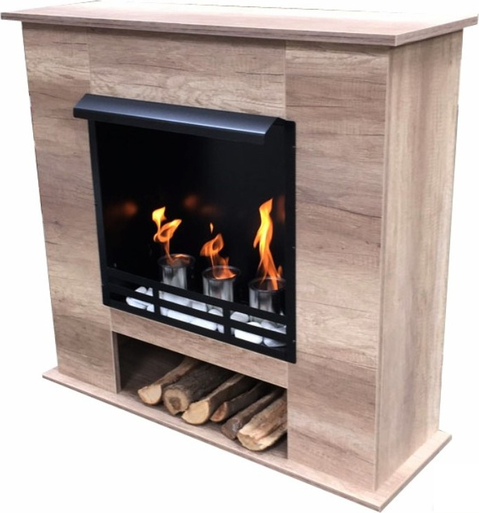 Krb na etanol a gél Model krbu Rustic Oak Light vrátane 27 ks. Sada