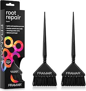 FRAMAR Haarfärbepinsel Set - Haarfärbepinsel Friseur Bürste, Pinsel Haare Färben, Haarfärbeset, Haarfarbe Pinsel, Haarfarbe Strähnchen Set, Zusätzliche Kontrolle auf der Kopfhaut, Schwarz - 2