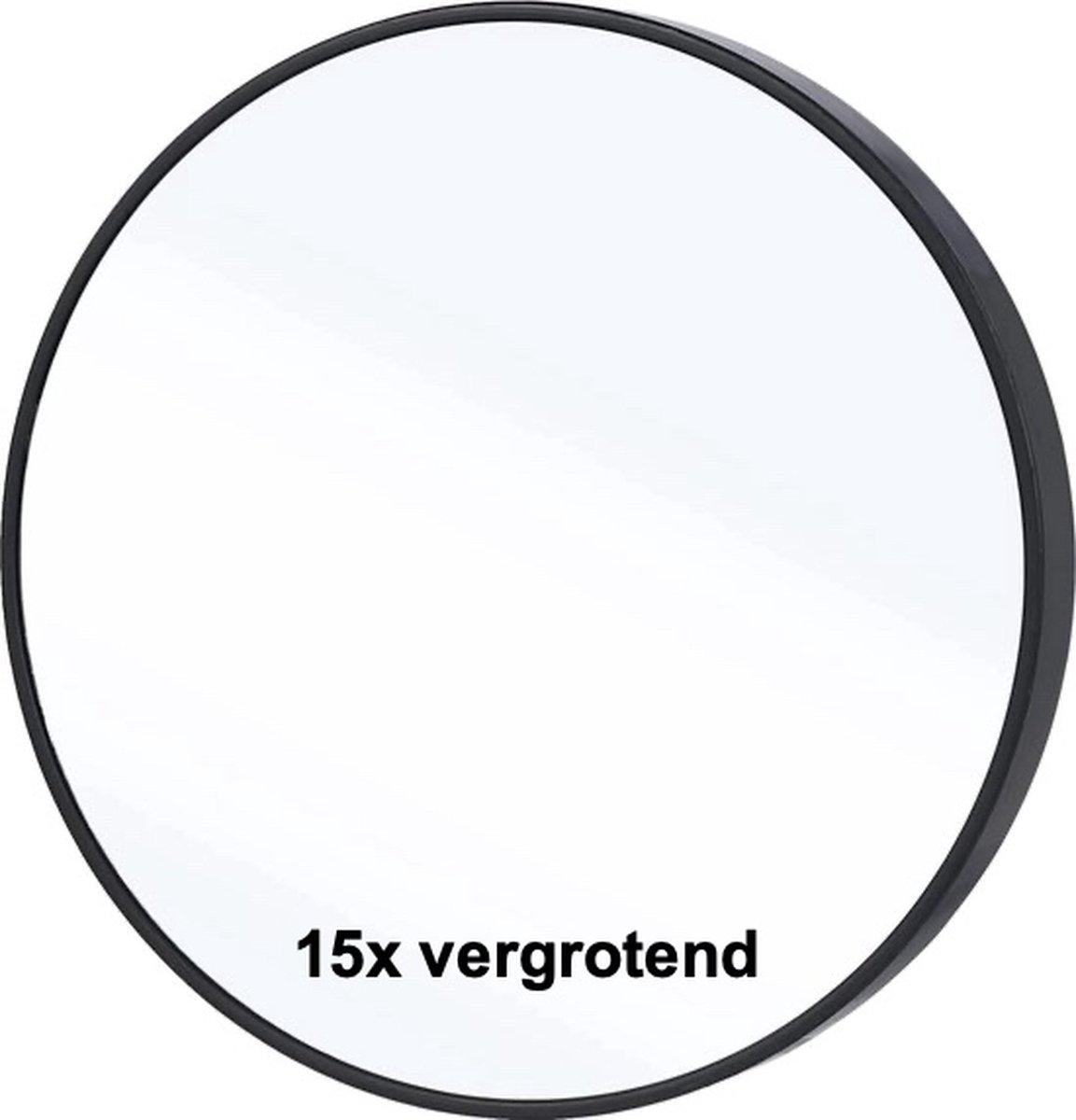 CHPN - Vergrößerungsspiegel - Vergrößerungsspiegel - Spiegel - 15-fach vergrößert - Mit Saugnäpfen - Schminkspiegel - Vergrößerungsspiegel 156911
