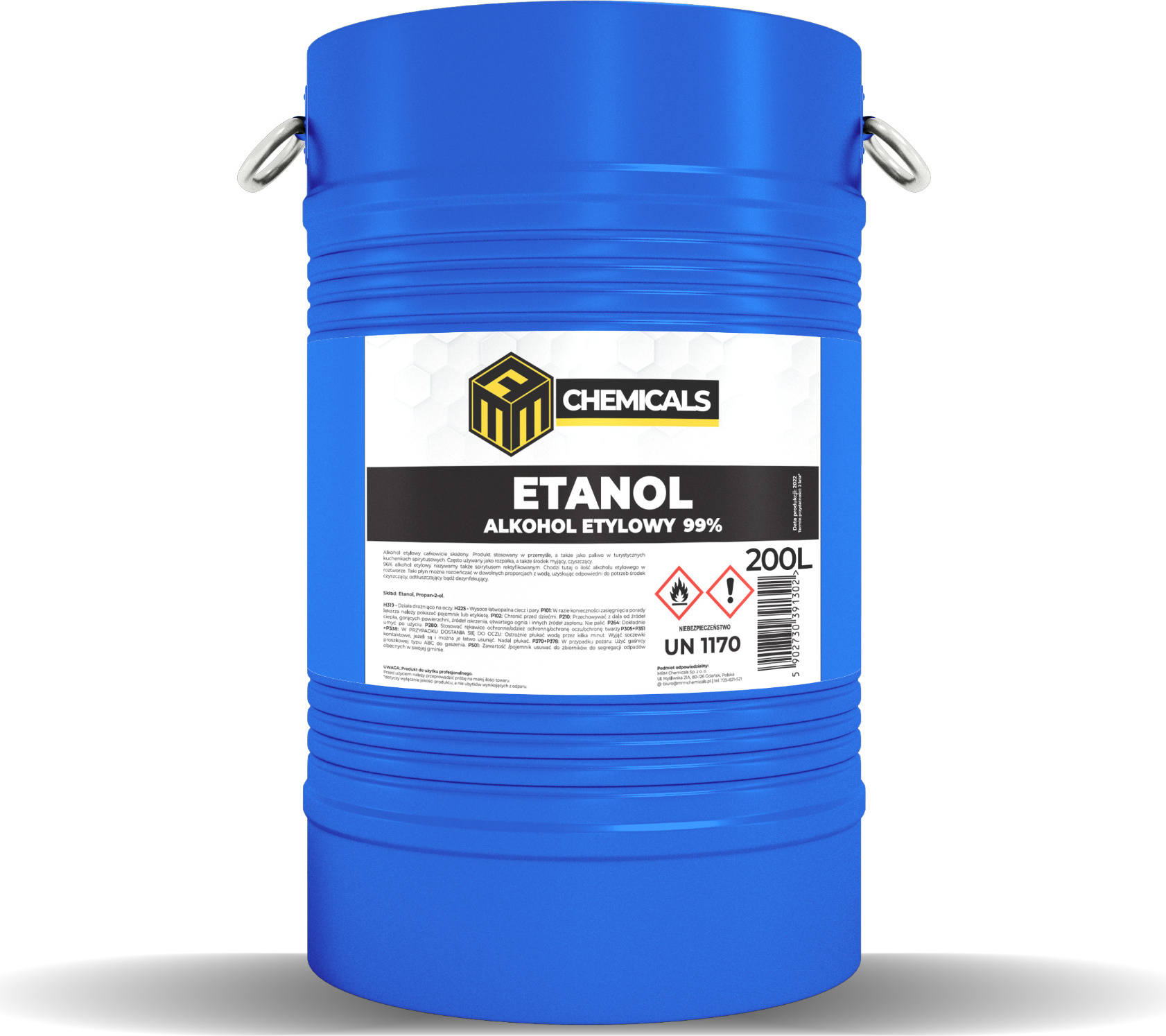 MRM-Chemicals MRM Chemicals ETHYL ALCOHOL Brennspiritus ETHANOL zur Desinfektion 99% 200L