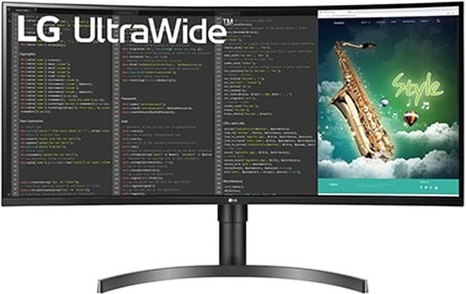 LG Monitor UltraWide 35WN75CP-B, Schwarz, 35 Zoll, Curved, QHD, 100 Hz, 5 ms 35WN75CP-B.AEU