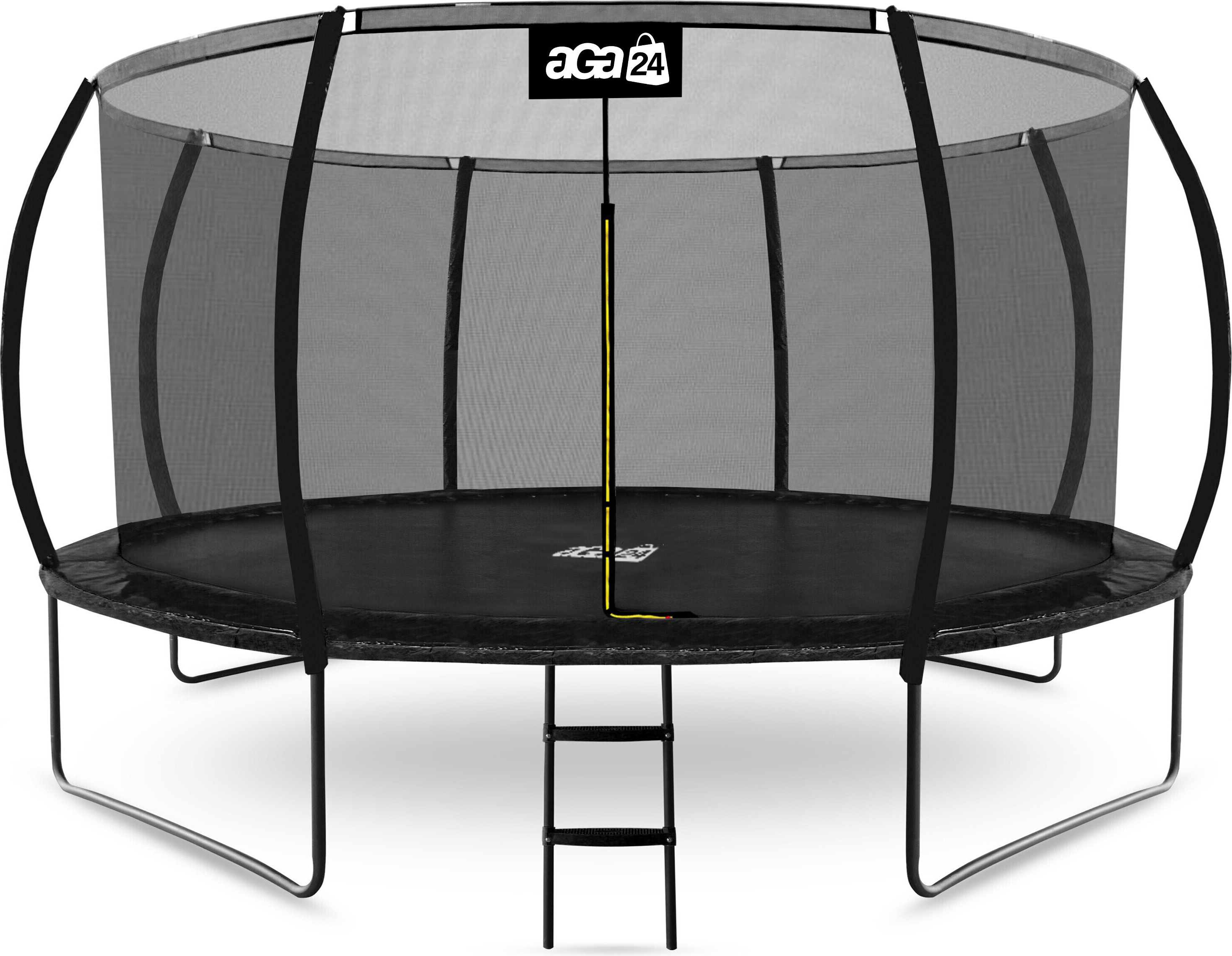 Aga SPORT EXCLUSIVE Trampolína 430 cm Čierna + ochranná sieť + rebrík