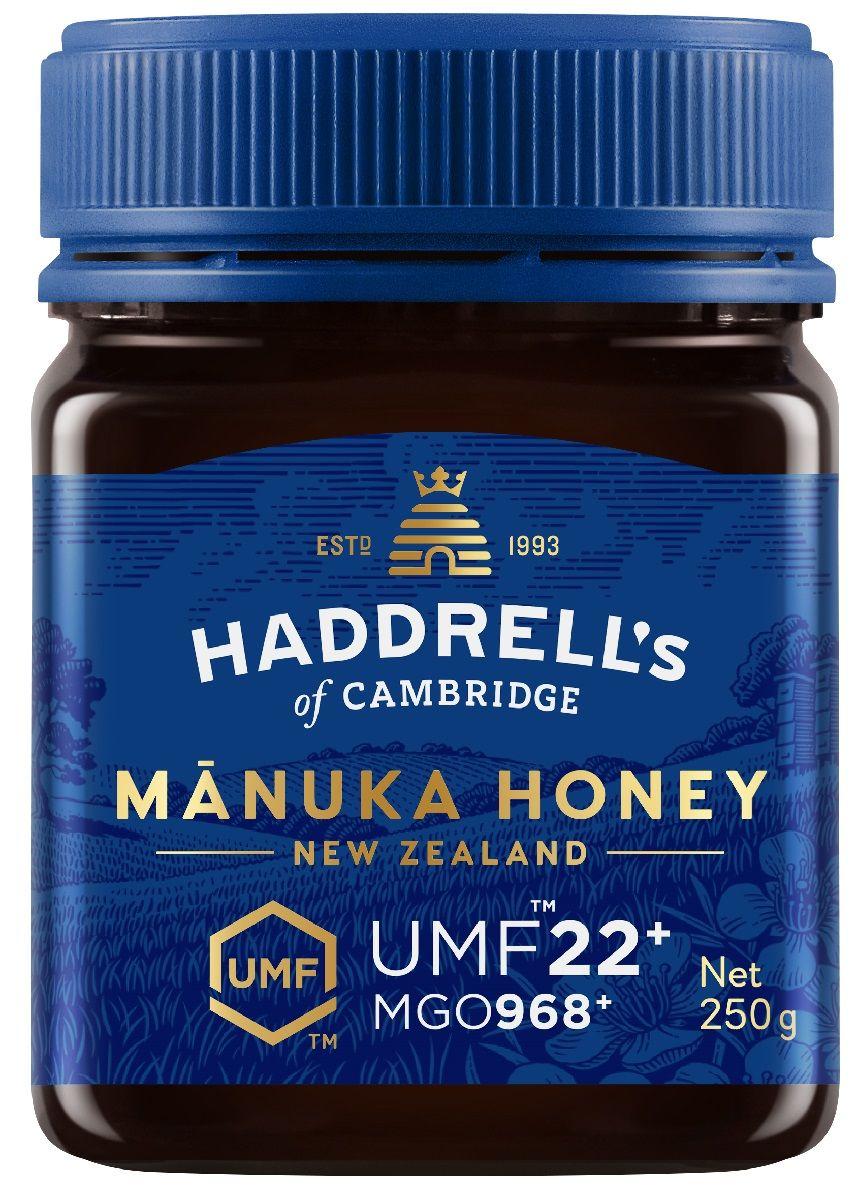 Haddrell’s of Cambridge MANUKA-HONIG MGO 968+ UMF 22+ 250 g – HADDRELL'S OF CAMBRIDGE