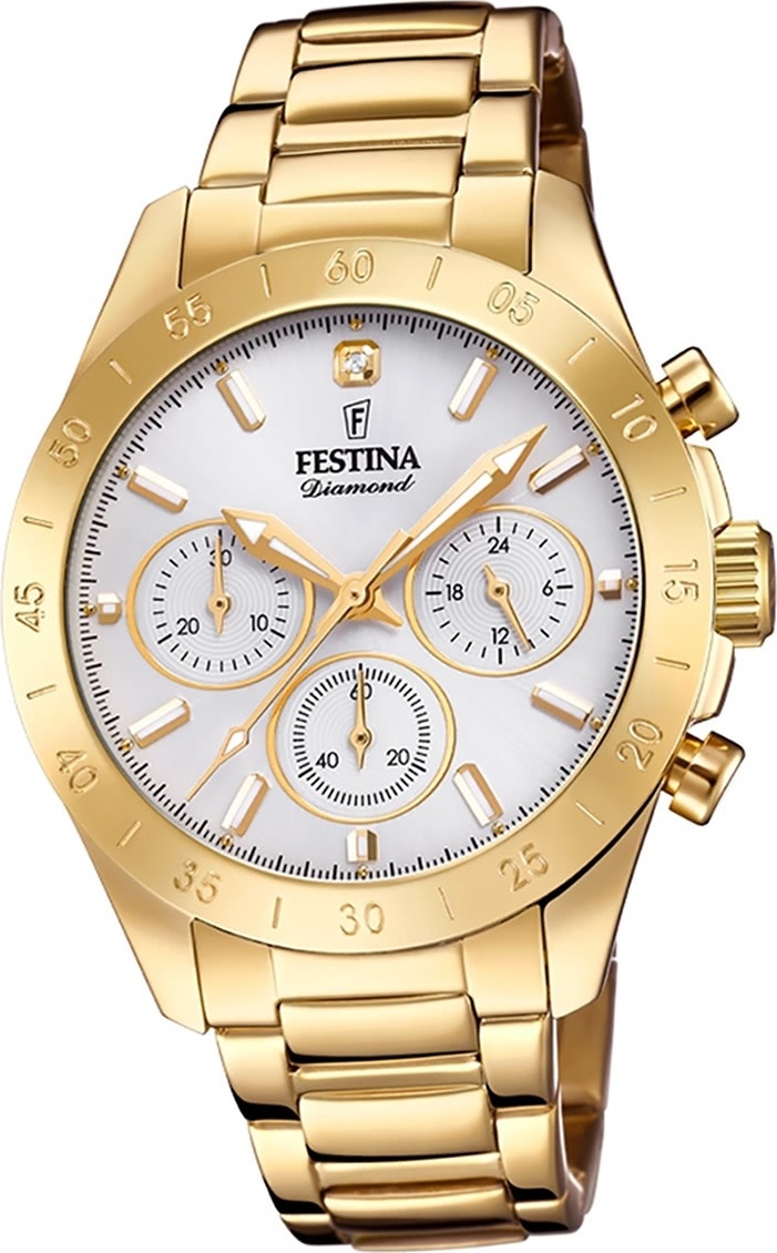 Festina Nerezové dámske hodinky F20400/1 Náramkové hodinky zlaté Boyfriend Sport D2UF20400/1