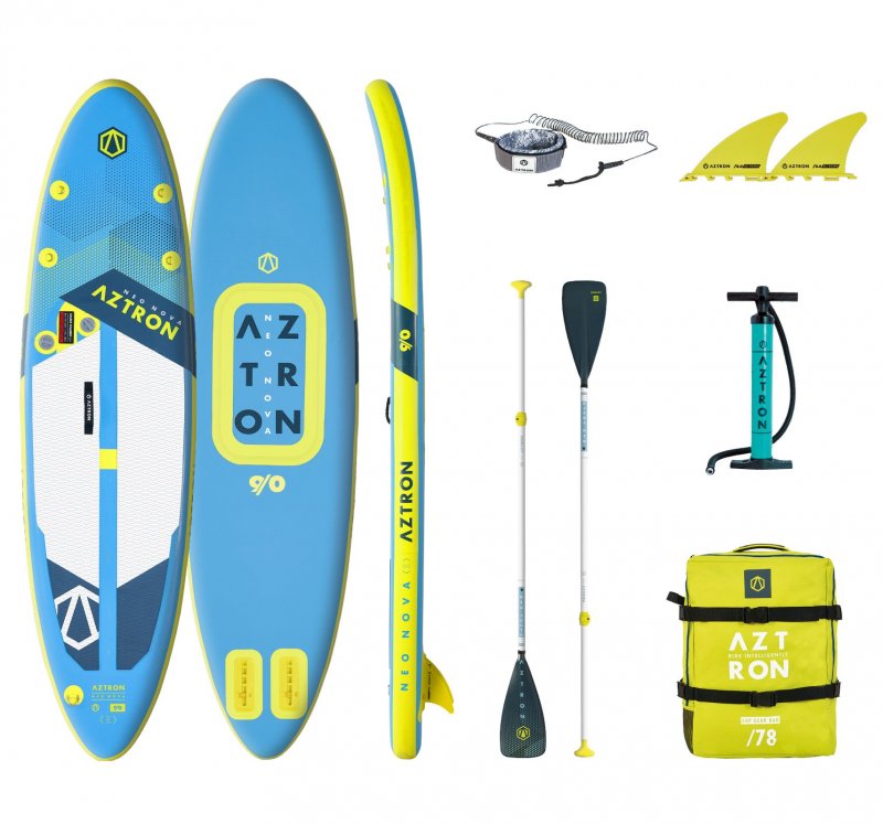 Aztron Neo Nova Compact 9´0´´ Aufblasbares Paddle-surf-set Blau 274.3 cm / 71 cm Blau 274.3 cm AZTRON61