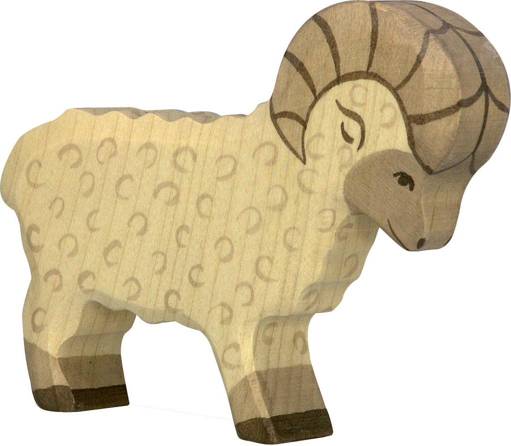 Gollnest & Kiesel Widder Bauernhof Holzfigur Holzspielzeug von Holztiger 100599