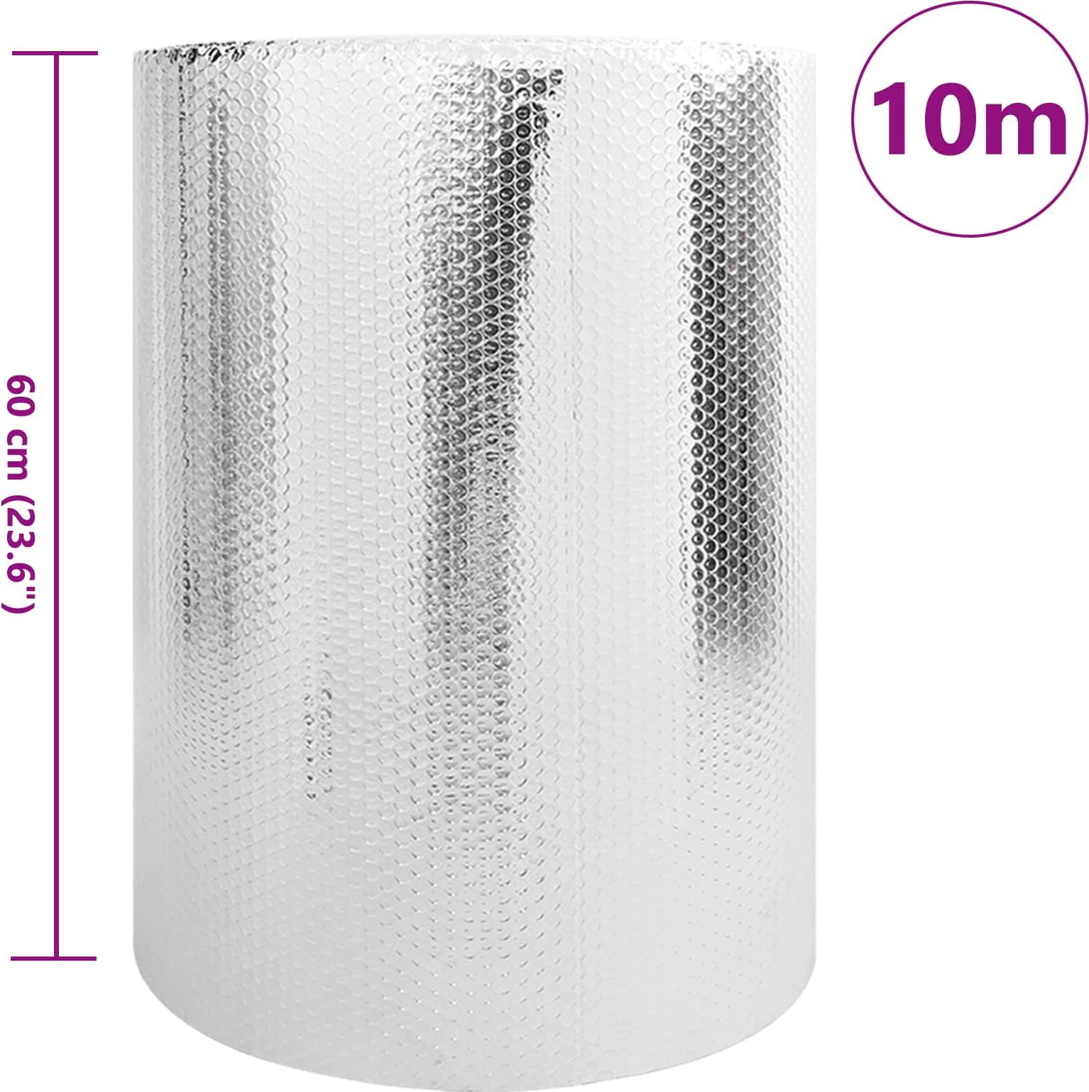 vidaXL Heizkörper-Reflektorfolie Silber 10 x 0,6 m Polyethylen 42009819