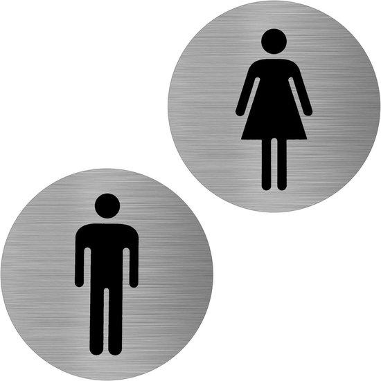 OEM Zwei selbstklebende WC-Tischchen für Damen und Herren - rostfreie Stahl-Toilettischchen - Außen- und Innen-Toilettischchen. 2026