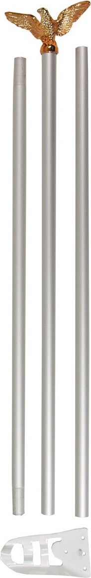 MFH Fahnenstange, weiß,mit goldfarbenem Adler 35603