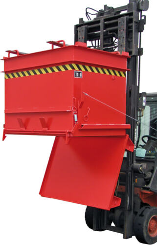 Bauer Baustoffcontainer - 1.000 l Volumen - 2.000 kg Traglast - feuerrot