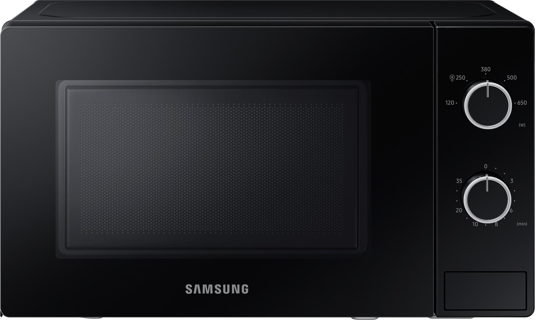 Samsung MS20A3010AL, Arbeitsplatte, Solo-Mikrowelle, 20 l, 700 W, Drehregler, Schwarz