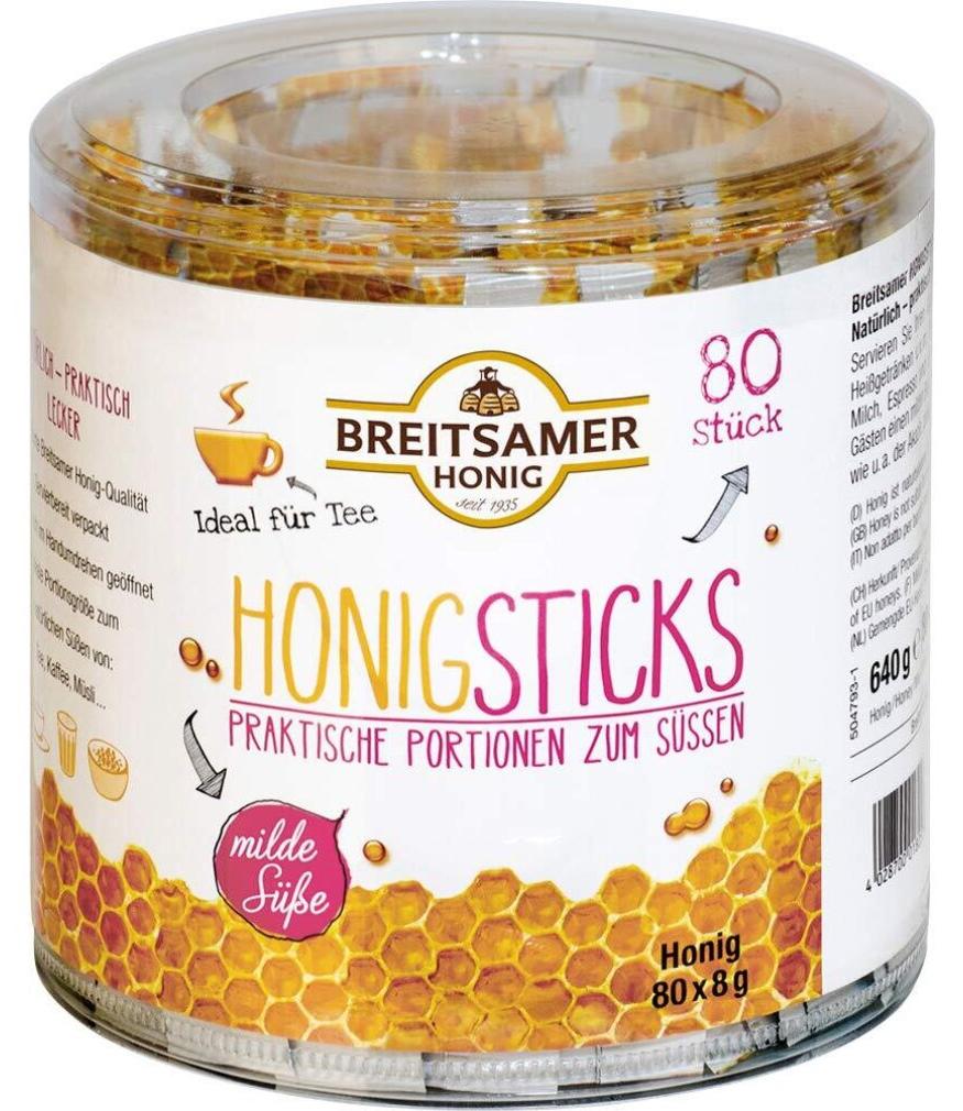 Breitsamer + Ulrich Breitsamer Honig Zwerge Akazie Honigsticks mit milder Süße 640g 33435