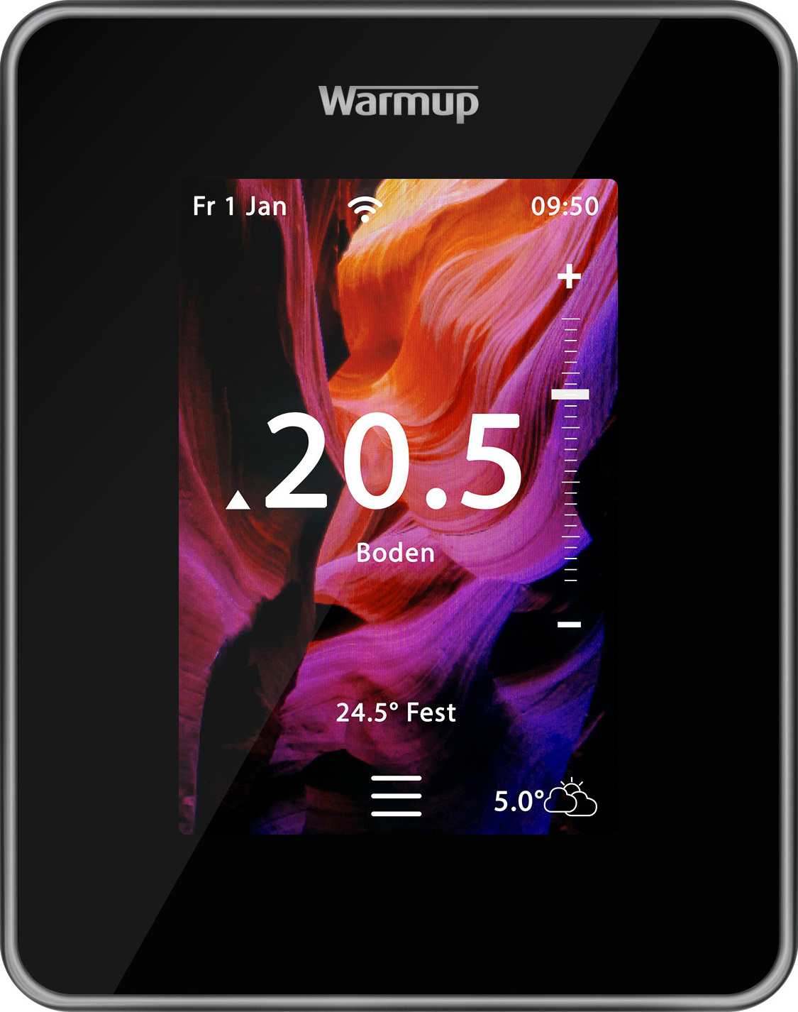 Inteligentný termostat 6iE WiFi Termostatický regulátor Room Controller pre podlahové vykurovanie Black