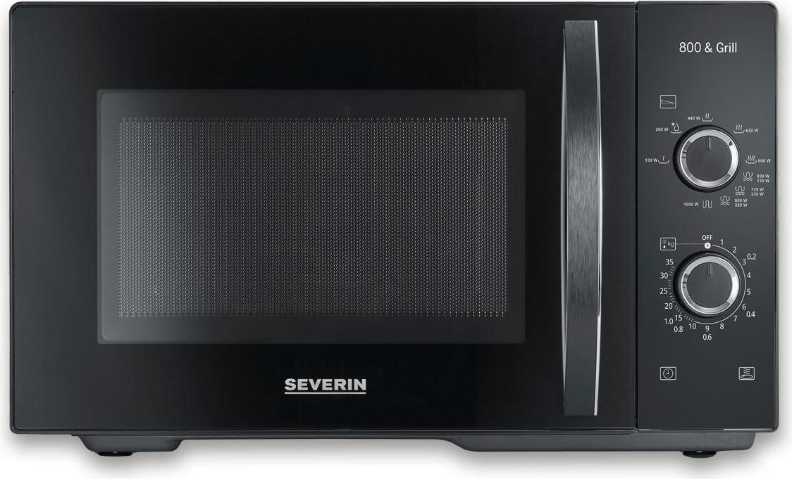 SEVERIN Mikrowelle mit Grillfunktion 2-in-1 MW 7785 MW 7785 schwarz Mikrowelle Mikrowelle Mit Grill Grillofen Mikrowellengerät 7785000