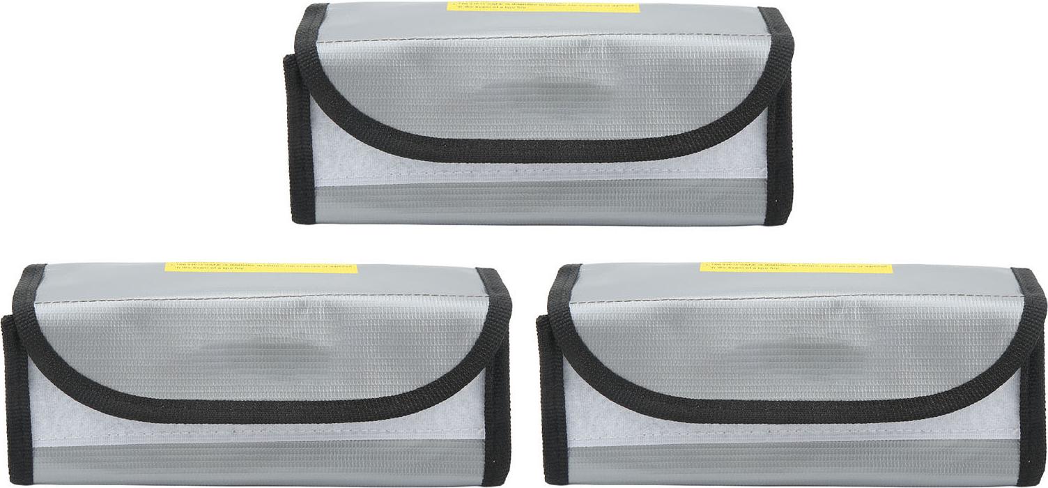 Cocosity 3-teilige Praktische Sichere Tasche fr Lipo-Batterien, Feuerfest, Explosionsgeschtzt, Praktische Sichere Tasche Zur Aufbewahrung der Meisten Arten von Batterien