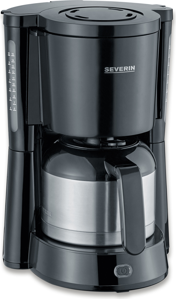 Filterkaffeemaschine Kaffemaschine Thermokanne SEVERIN KA 4835 8 Tassen 1000 W KA 4835 aus Kunststoff, gebürstetschwarzsilber Filterkaffeemaschine Kaffeemaschine Filterkaffee Kaffeezubereiter Filterkaffeemaschine Kaffeemaschine Mit Thermoskanne 4835000