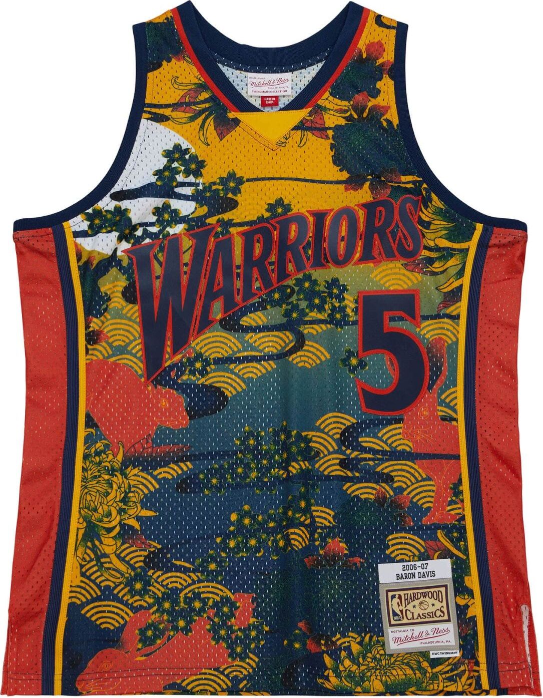 MITCHELL NESS Swingman Mesh Jersey Golden State Warriors ASIAN Davis - S