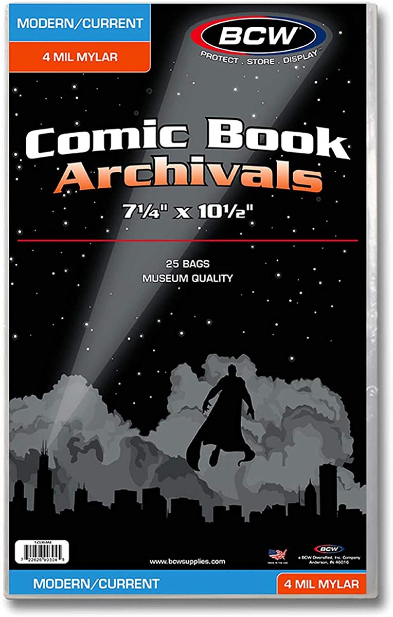 BCW BCW Mylar Current Comic Book Bags 4-MIL (25 St.) 1-CUR-M4