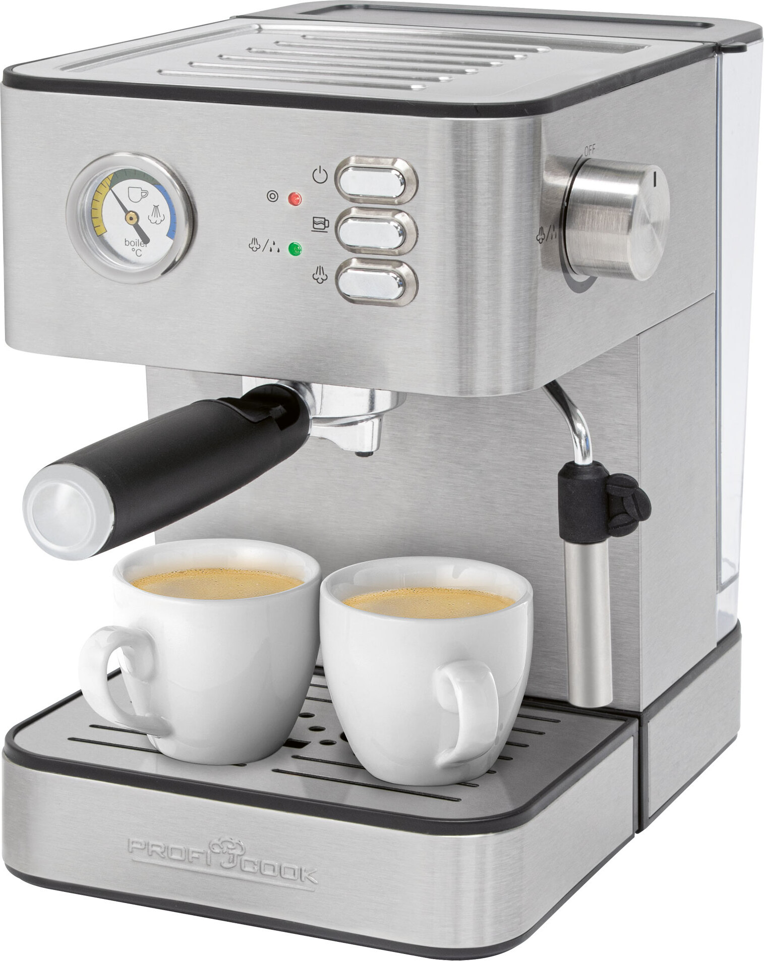 ProfiCook Espressoautomat PC-ES 1209 Edelstahlgehäuse, 20 bar 501209