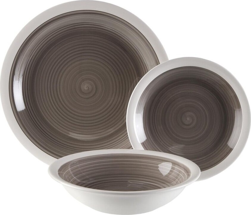 Geschirr Versa Legrand Grau 26,5 x 26,5 cm 18 Stücke S3414564