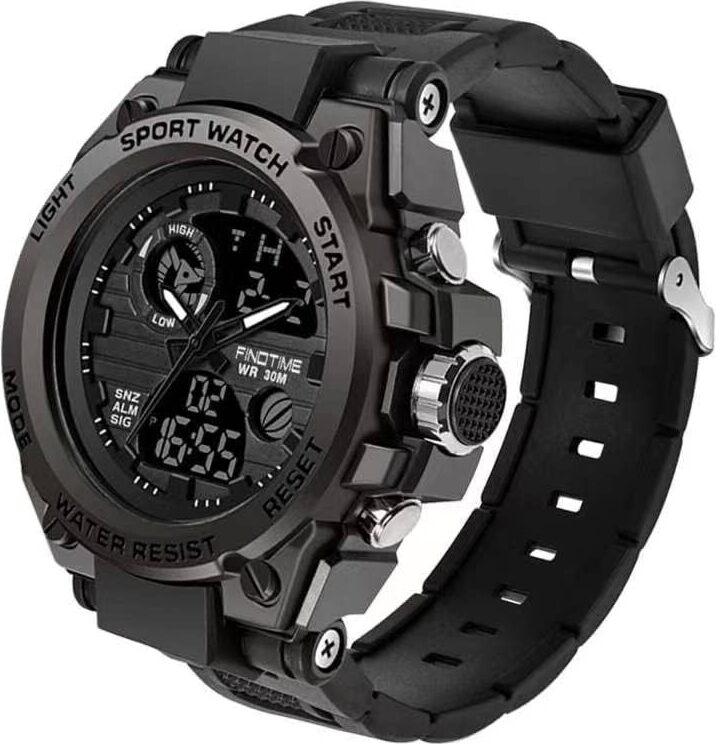 findtime Militär Uhr Herren Sportuhr: Outdoor Tactical Watch Digital, 5 ATM Wasserdicht, Uhren für Männer, Wecker, Stoppuhr, Armbanduhr, Kalender
