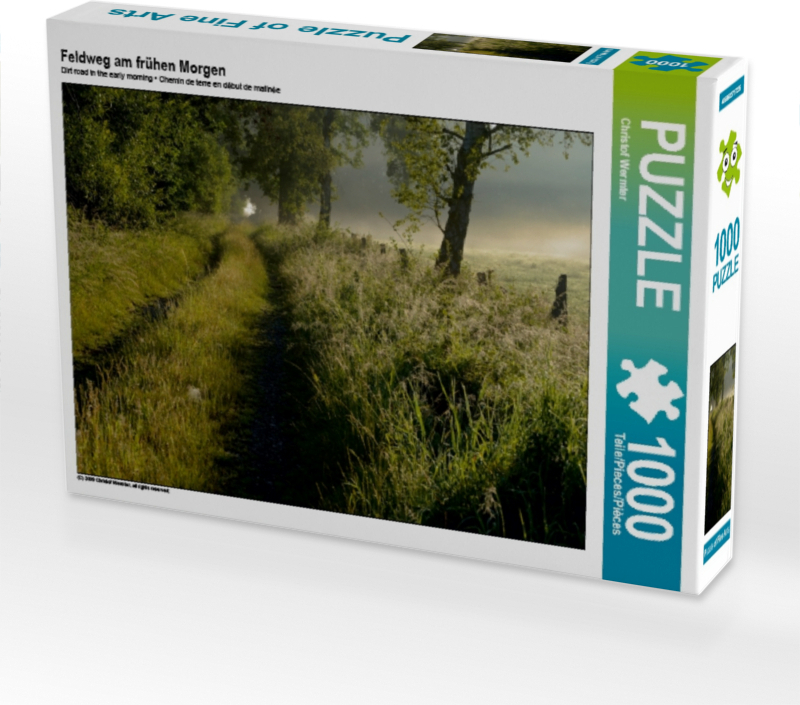 Calvendo Feldweg am frühen Morgen 1000 Teile Puzzle quer 640x480mm, Wermter Christof; 7349923