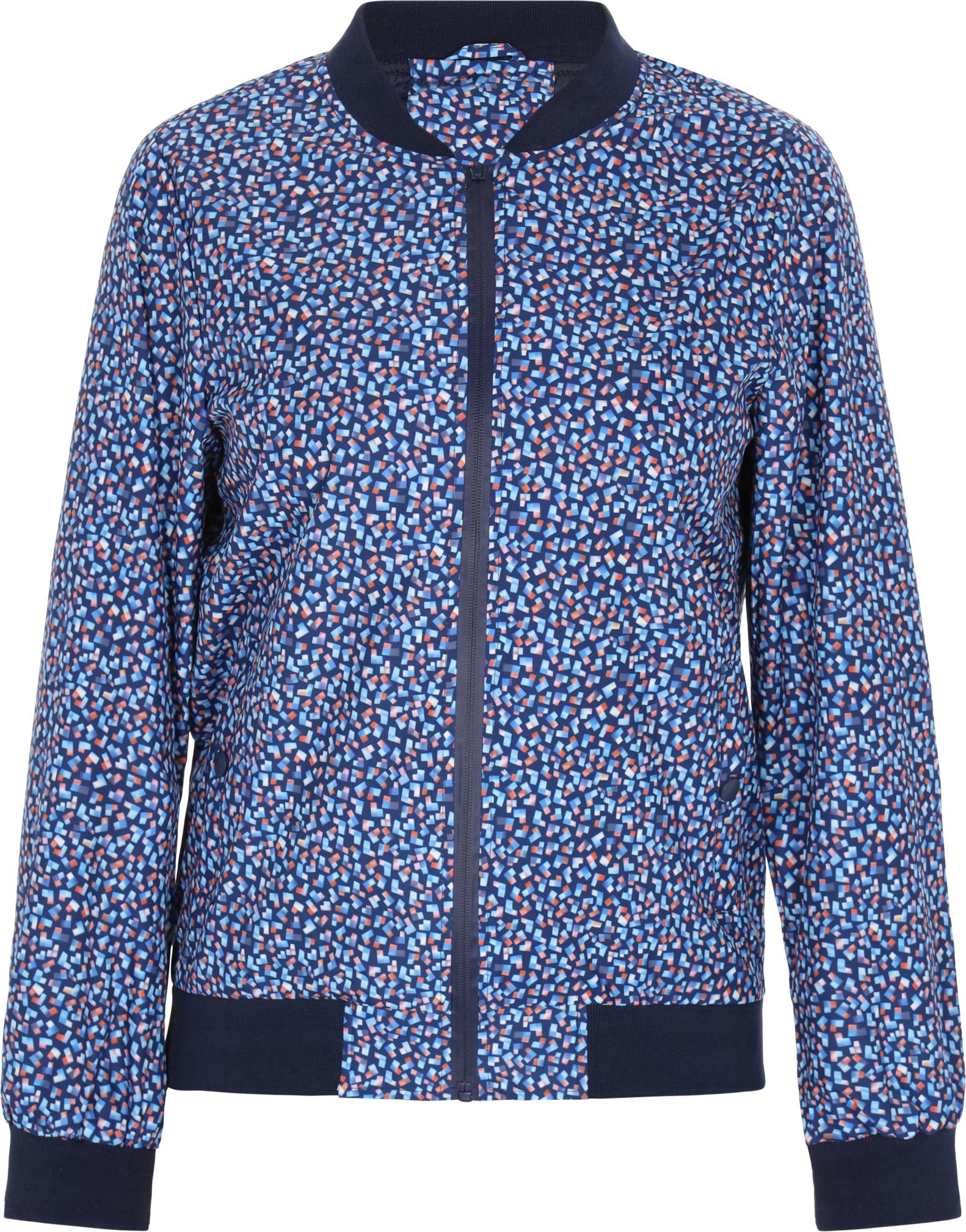 UCY Damen Bomberjacke mit geometrischem Muster, reguläre Passform, Blau, Größe XL