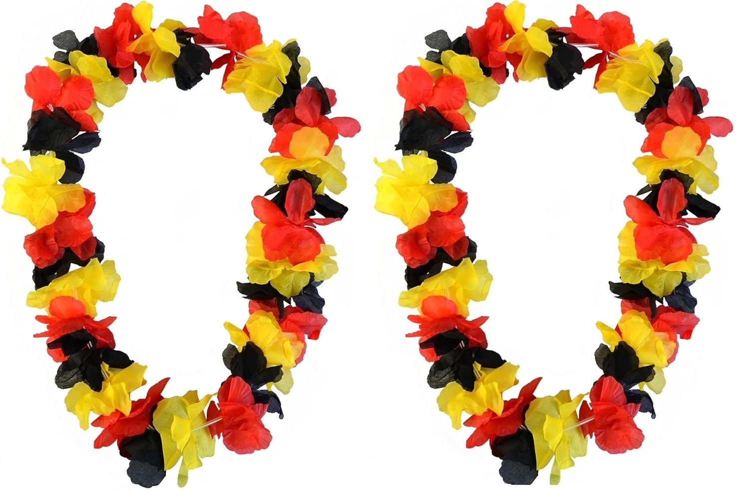 JUNG Fahne Hawaikette 2er Deutschland Fussball EM 2024 Fan, Europameisterschaft (Fahne, Flagge, Fan Artikel, Mützen, Auto, Europameisterschaft)