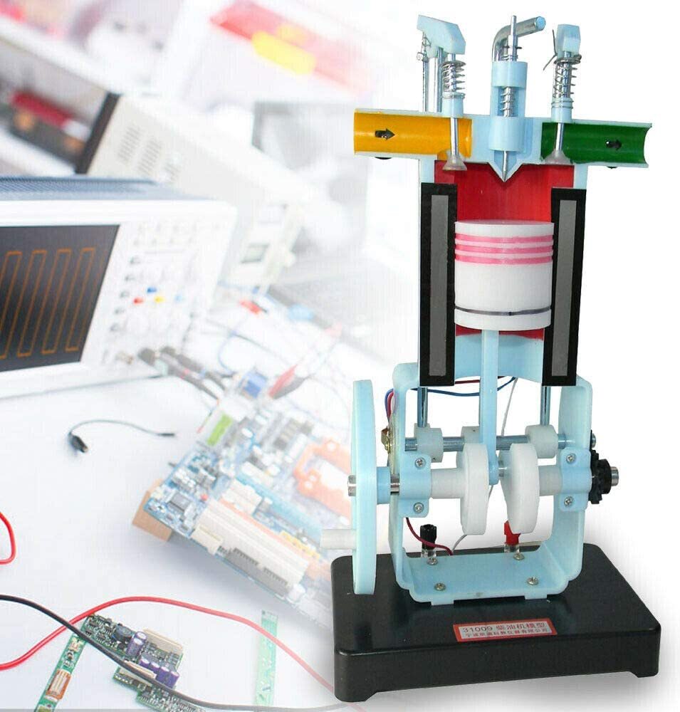 GreatDEshop2021 4 Takt Dieselmotor Modell Diesel Motor Lehrmodell Physik Experiment Fahrschule Motormodell Motor Schnittmodell Benzinmotor Schnittmodell OT-TWYJ-2524-0702
