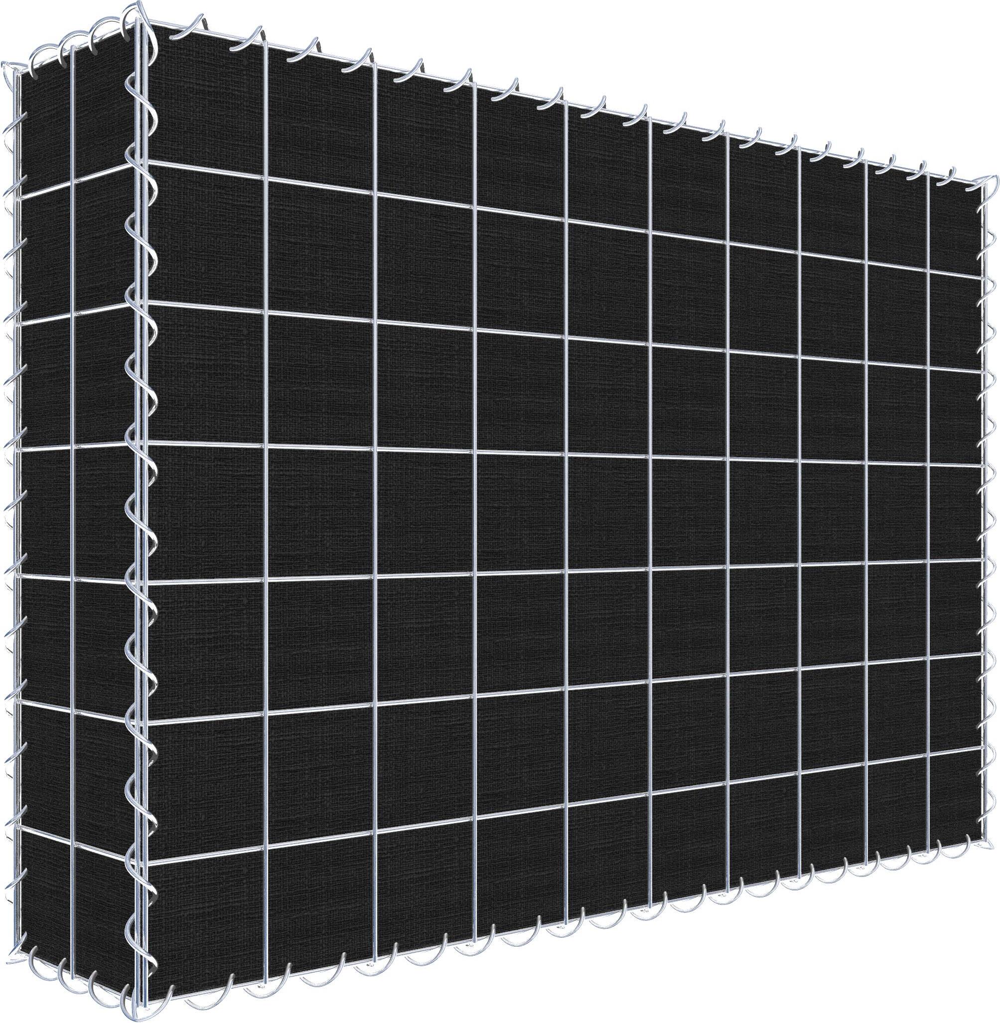 Gabiona Begrünte Gabione mit Vlies 100 cm x 70 cm x 20 cm (L x H x T), Maschenweite 10 cm x 10 cm, Spirale