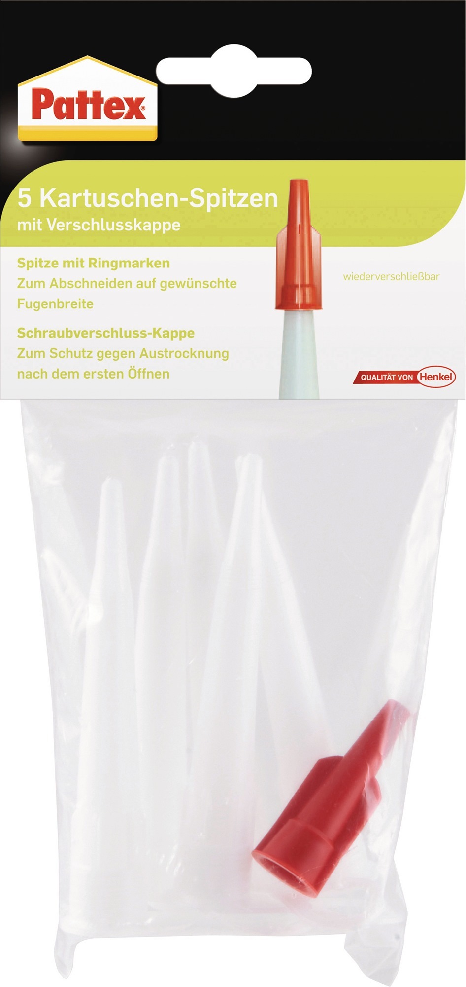 Henkel Kartuschenspitzen PFWKS Ku.5 Spitzen,1 Verschlusskappe Btl.PATTEX PFWKS / 1759669