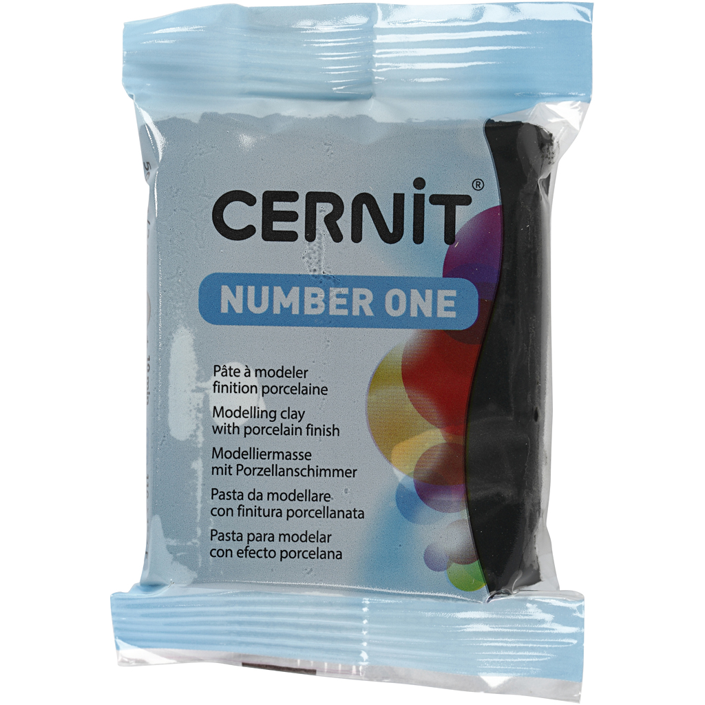 Cernit Polymer Clay N°1 Polymer-Ton Black 56 g CE0900056100C