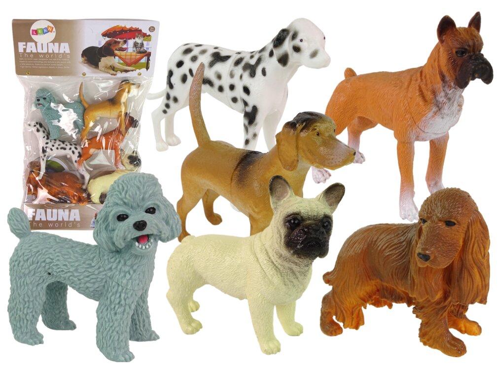 IMPORT LEANTOYS Satz von 6 Hundefiguren Figuren der Hunderasse