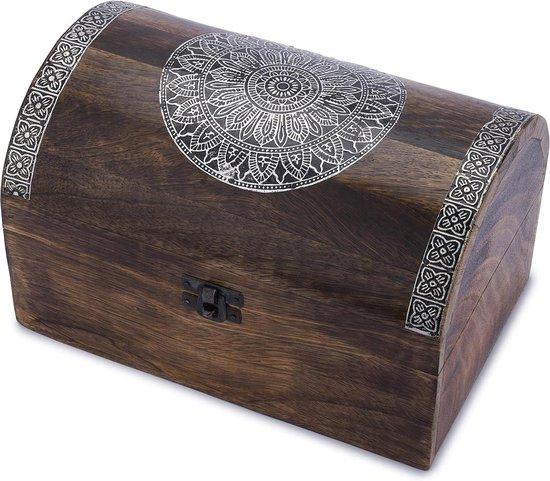 OEM Braune Holzschachtel mit Gravuren für Schmuck und Accessoires 2026