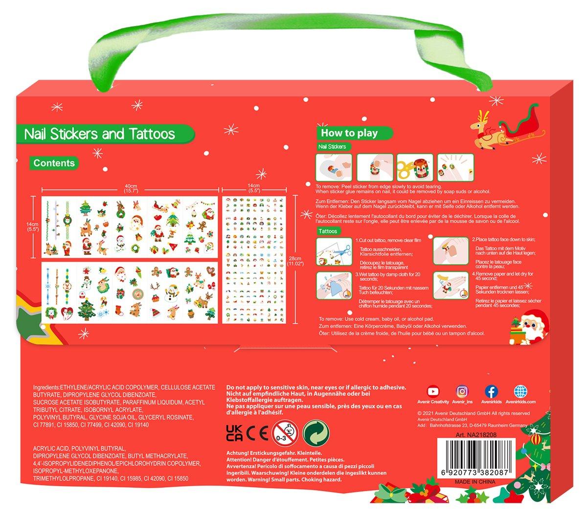 Avenir Nagelsticker Weihnachten - Kreative Nail Art für Kinder