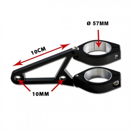 4U-Onlinehandel CNC-Lampenhalter-Set | Alu-schwarz | Ø 57 mm HS_220918