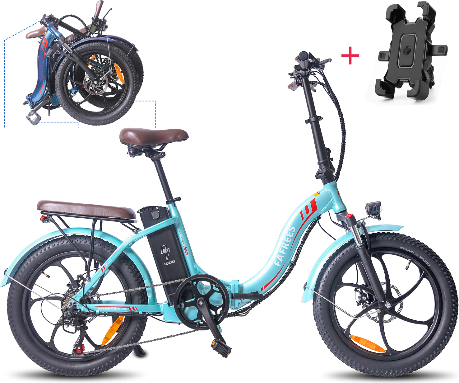 Dámy E Bike skladací bicykel elektrický bicykel 20 palcov, 3.0 Fat Tire Ladies E Bike skladací, 18AH batéria, 250W Fatbike Ladies, Shimano 7S Mountain ebike Men