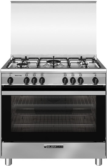 Glem Gas SA965VI Küchenherd Freistehender Herd A Gaskochfeld Edelstahl