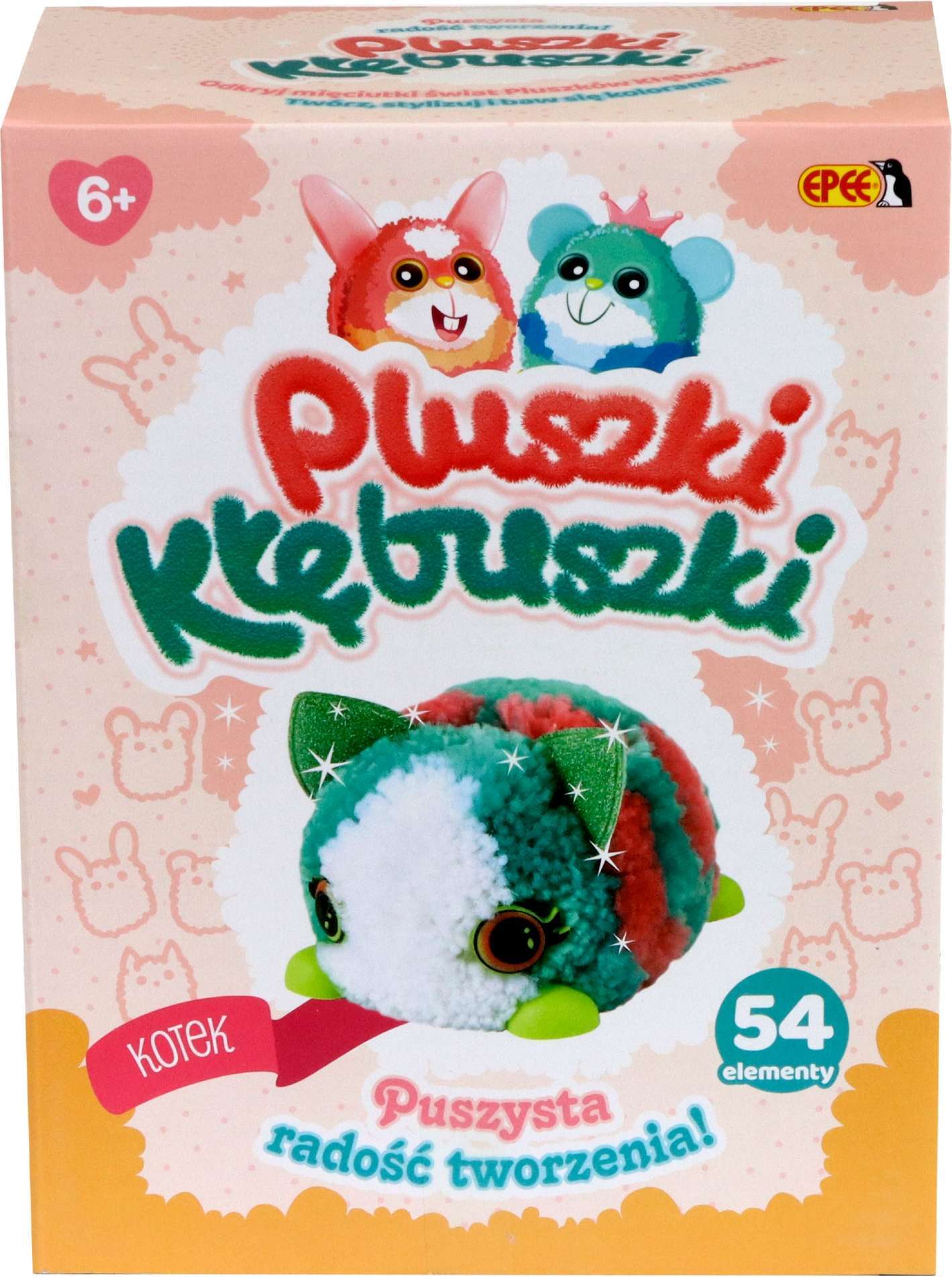 Epee Plüsch-Katze. Kreativ-Bausatz Katze, 54 Elemente EP04311