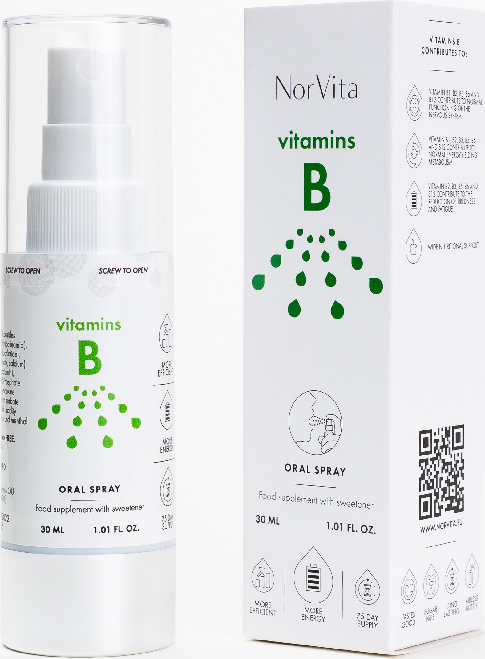 NorVita Vitamin B Spray 30 ml PVIB-NOV-ENEE1