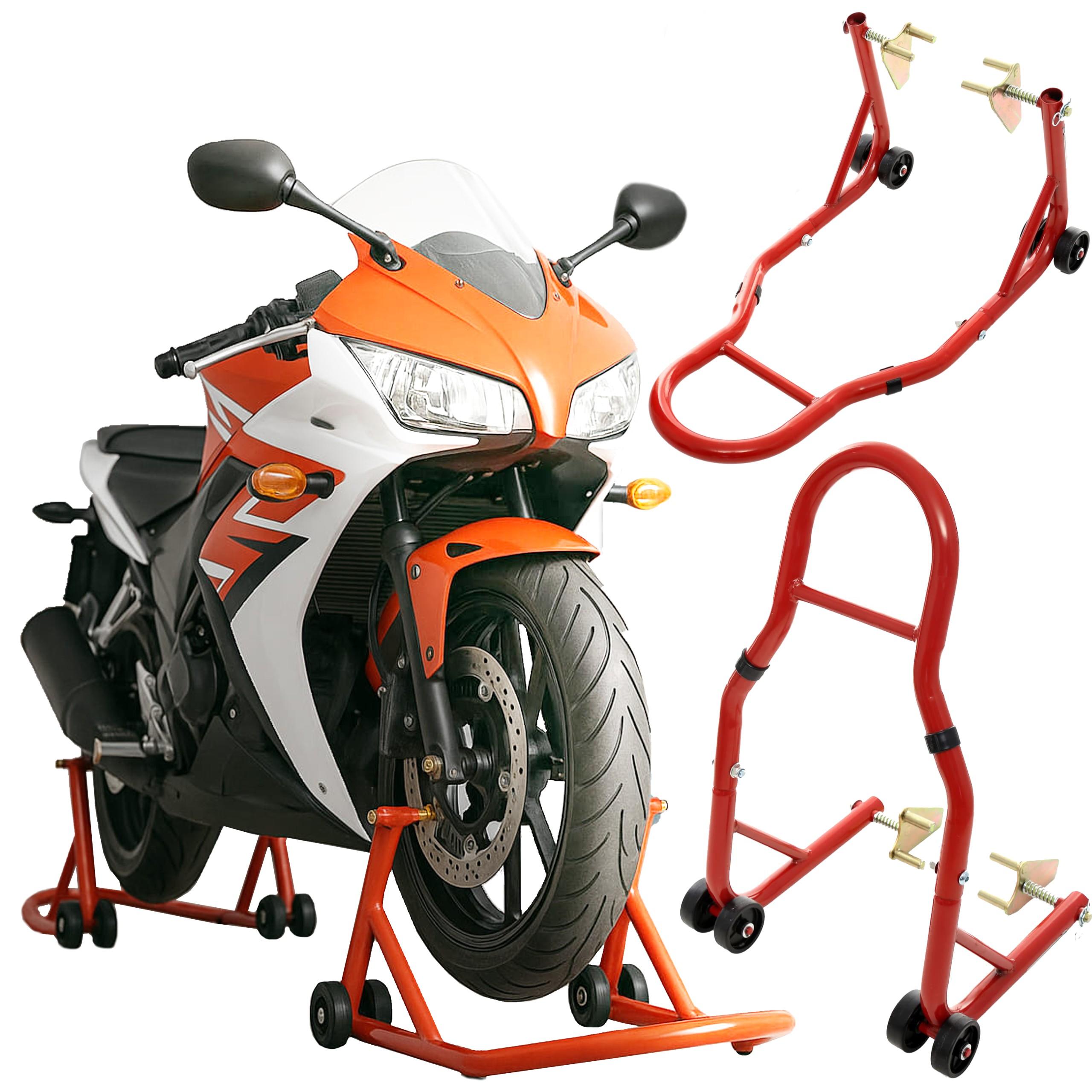 KRAFT&DELE | Motorrad Ständer Set, Montageständer, 2TLG, Hinten Montageständer, Motorrad Heber Montagelift, Montageheber KD341