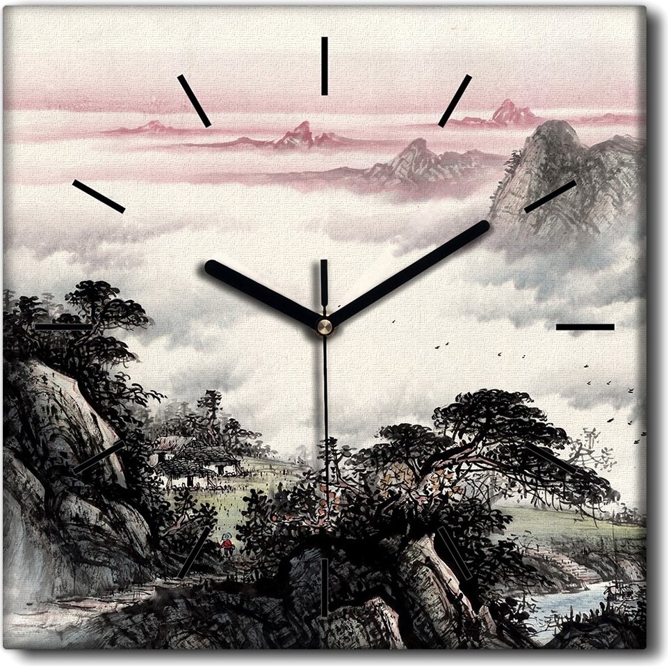 Coloray Uhr auf Leinwand 30x30 cm Wand Uhr Dekoration Wohnzimmer Segeltuch schwarze Hände -China Kulturwasser zck-30x30-205580156-c