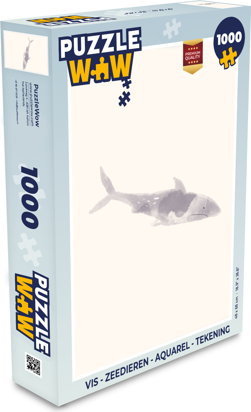 MuchoWow® Puzzle 1000 Teile Fische - Meerestiere - Aquarell - Zeichnung - Spielzeug - Alt und Jung - Spiele - Puzzeln 136|281153127