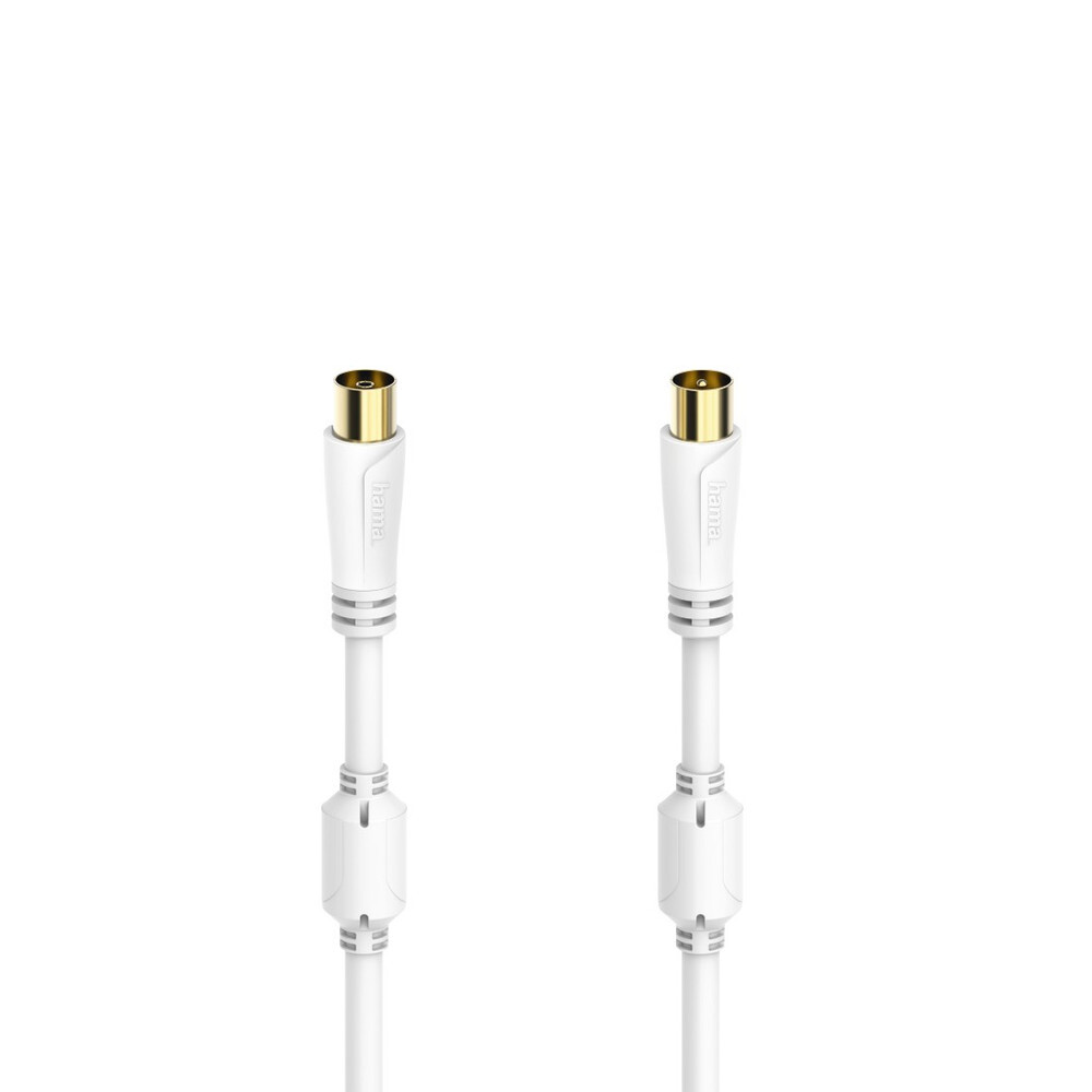 Hama Antennekabel, coax-stekker - coax-koppeling, 3,0 m, 90 dB, zwart