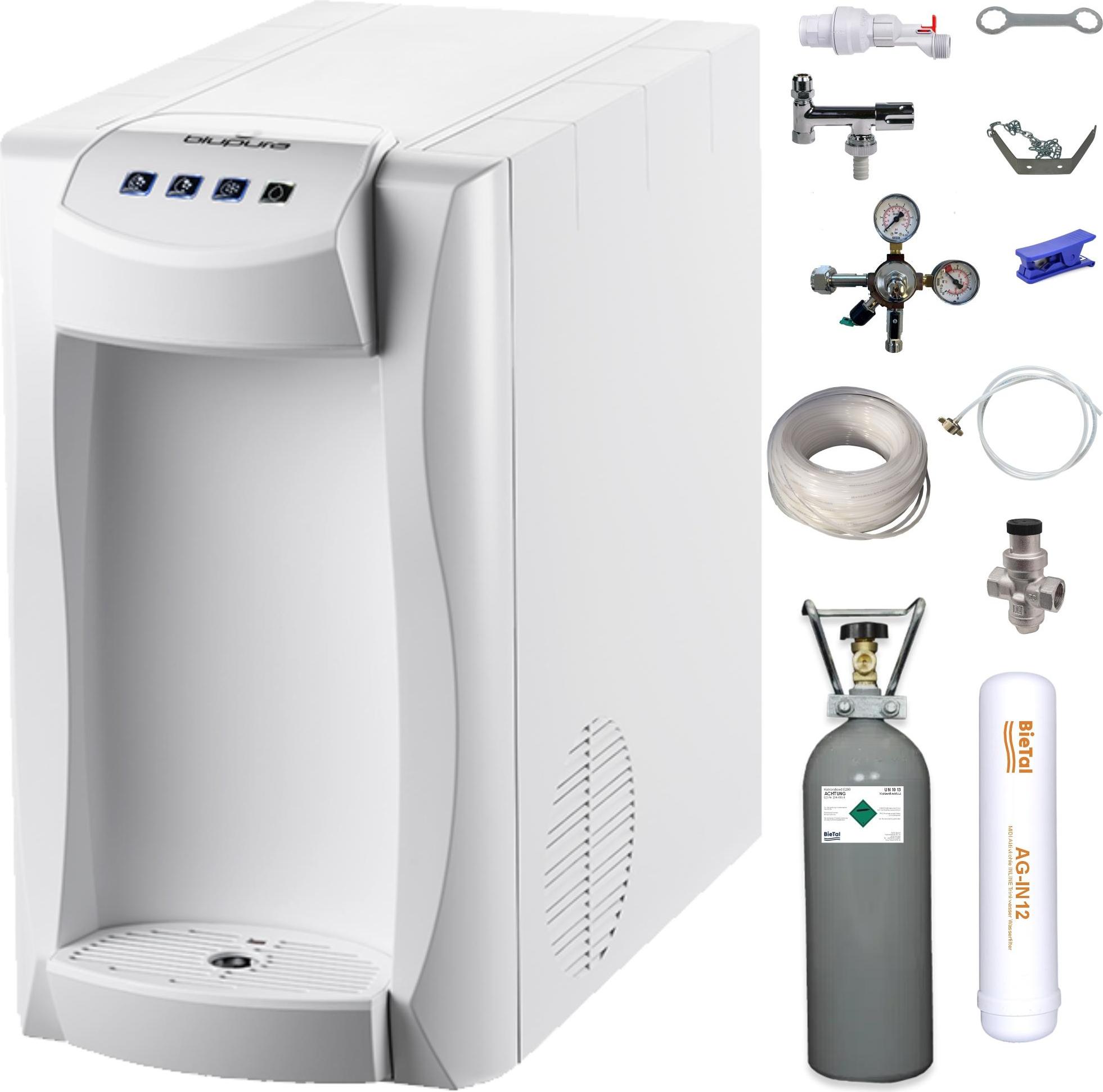 Wassersprudler Sprudelwassergerät Tafelwasseranlage Piccola 15 Fizz weiß SET
