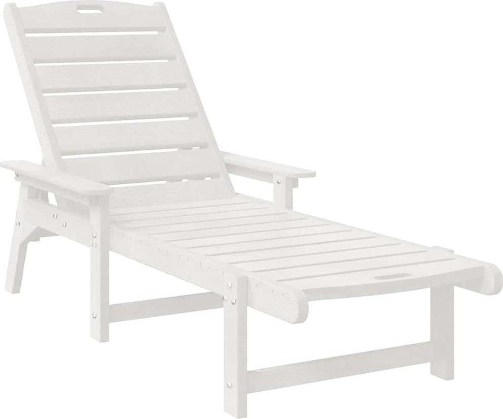 vidaXL Záhradný nábytok 2 ks biely 53 x 195,5 x 30 cm Polyetylén