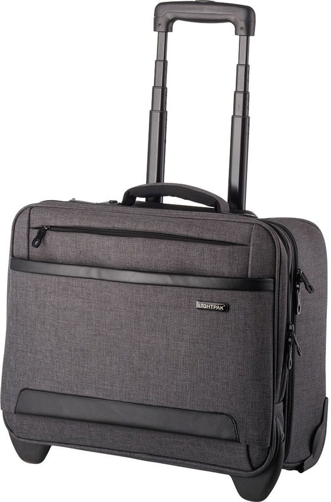 Lightpak Trolley Business Laptop Arkon 425x370x210mm Polyester grau Packung mit 3 Stück 46134