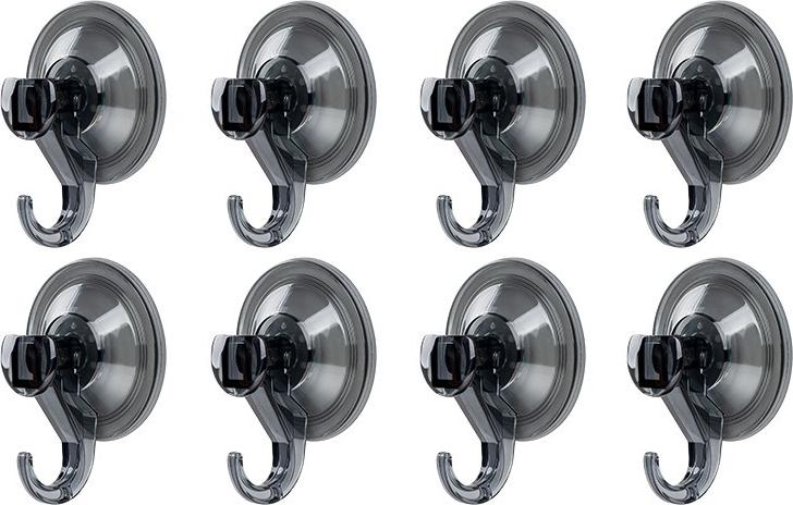 INF Saugfähige Haken, 8er-Set, PET, 6.9x8.9x4cm, für Bad, Küche 389176